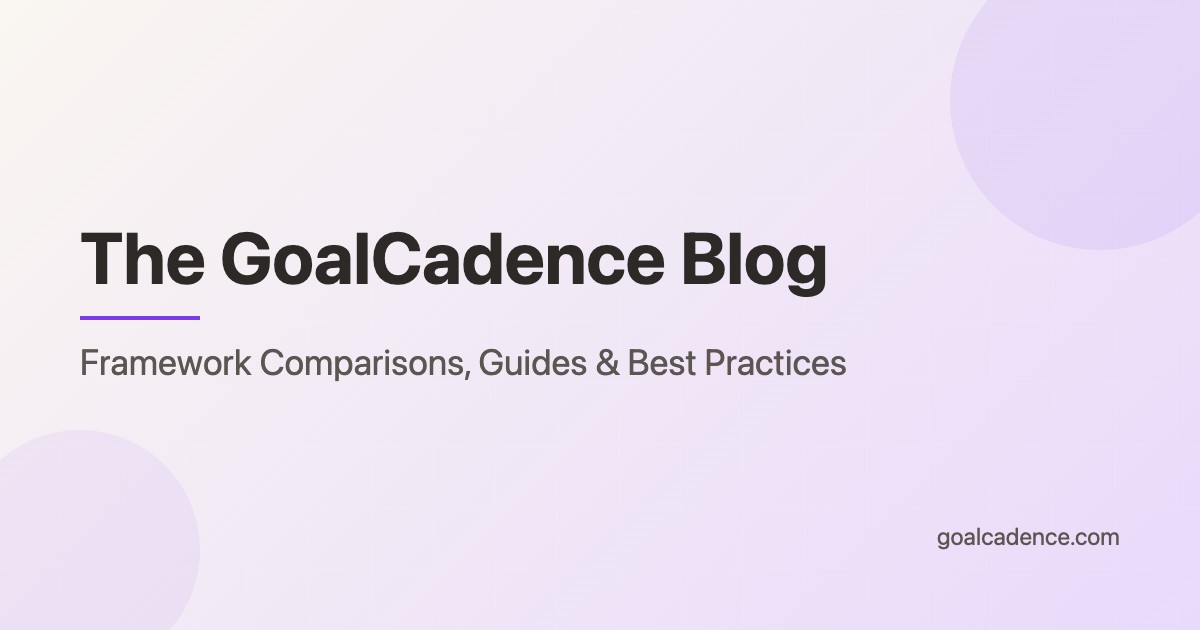 Framework Blog & Implementation Guides | GoalCadence